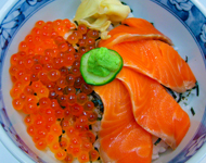 Salmon-ikura-don